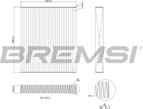 Bremsi FC0424C - Filtro, Aria abitacolo www.autoricambi360.it