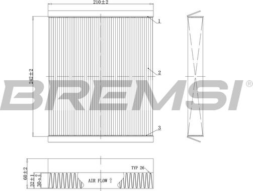Bremsi FC0501C - Filtro, Aria abitacolo www.autoricambi360.it