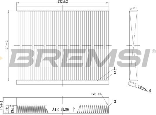Bremsi FC0091 - Filtro, Aria abitacolo www.autoricambi360.it