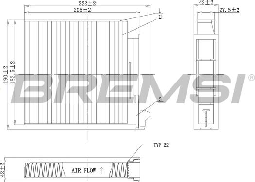 Bremsi FC0093A - Filtro, Aria abitacolo www.autoricambi360.it