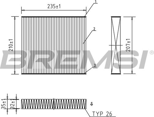 Bremsi FC0068A - Filtro, Aria abitacolo www.autoricambi360.it