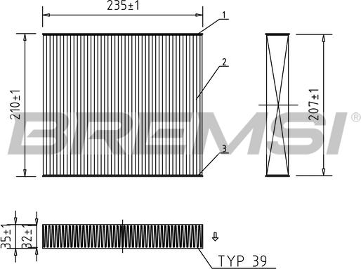 Bremsi FC0068 - Filtro, Aria abitacolo www.autoricambi360.it