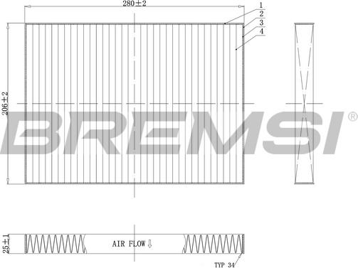 Bremsi FC0084C - Filtro, Aria abitacolo www.autoricambi360.it