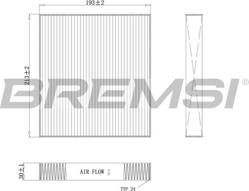 Bremsi FC0075C - Filtro, Aria abitacolo www.autoricambi360.it