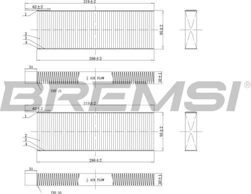 Bremsi FC0071C - Filtro, Aria abitacolo www.autoricambi360.it