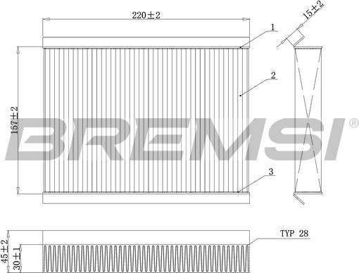 Bremsi FC0168C - Filtro, Aria abitacolo www.autoricambi360.it