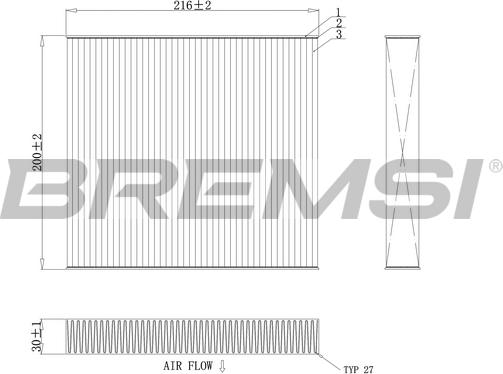 Bremsi FC0855C - Filtro, Aria abitacolo www.autoricambi360.it