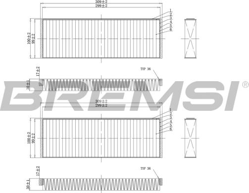 Bremsi FC0851A - Filtro, Aria abitacolo www.autoricambi360.it