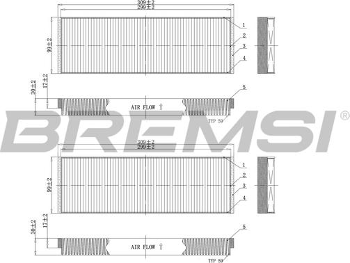 Bremsi FC0851 - Filtro, Aria abitacolo www.autoricambi360.it