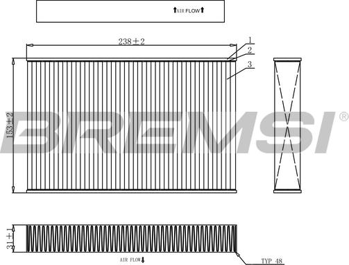 Bremsi FC0885 - Filtro, Aria abitacolo www.autoricambi360.it