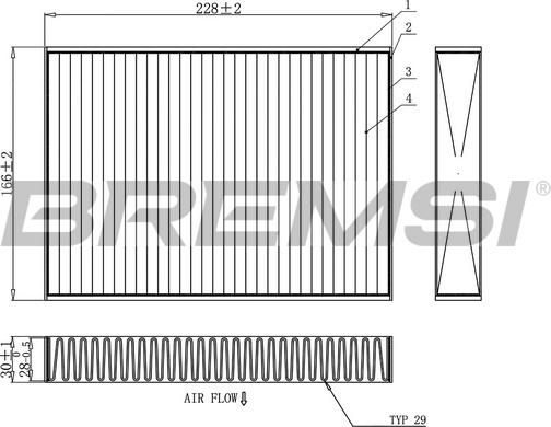 Bremsi FC0871C - Filtro, Aria abitacolo www.autoricambi360.it