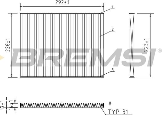 Bremsi FC1919C - Filtro, Aria abitacolo www.autoricambi360.it
