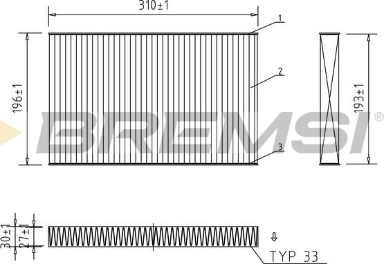 Bremsi FC1549C - Filtro, Aria abitacolo www.autoricambi360.it