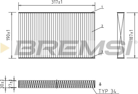 Bremsi FC1568C - Filtro, Aria abitacolo www.autoricambi360.it