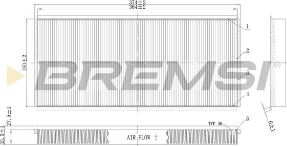 Bremsi FC1335C - Filtro, Aria abitacolo www.autoricambi360.it