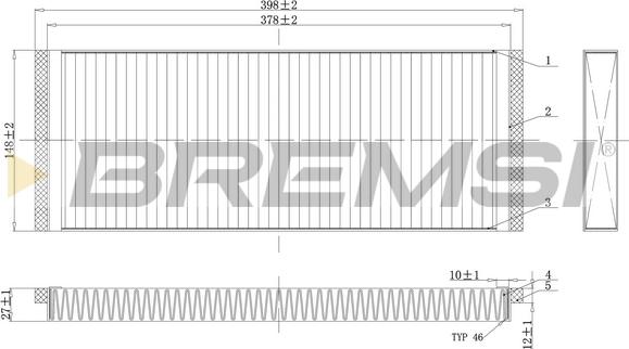 Bremsi FC1329C - Filtro, Aria abitacolo www.autoricambi360.it