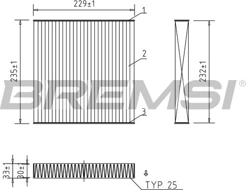Bremsi FC1325C - Filtro, Aria abitacolo www.autoricambi360.it