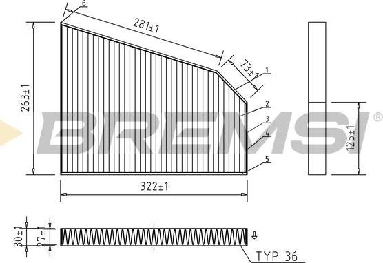 Bremsi FC2530A - Filtro, Aria abitacolo www.autoricambi360.it