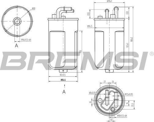 Bremsi FE0054 - Filtro carburante www.autoricambi360.it