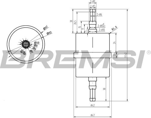 Bremsi FE0035 - Filtro carburante www.autoricambi360.it