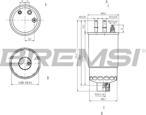 Bremsi FE0158 - Filtro carburante www.autoricambi360.it