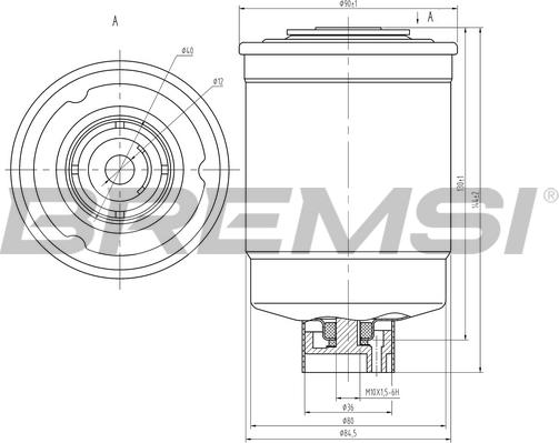 Bremsi FE0814 - Filtro carburante www.autoricambi360.it