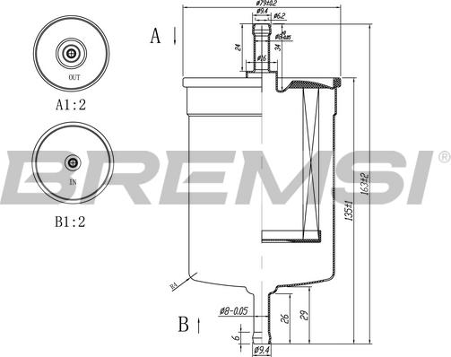 Bremsi FE0395 - Filtro carburante www.autoricambi360.it