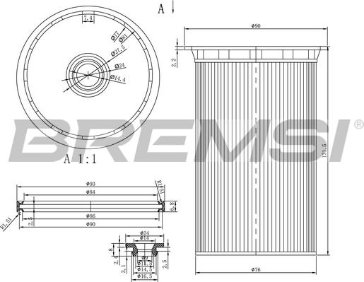 Bremsi FE0341 - Filtro carburante www.autoricambi360.it