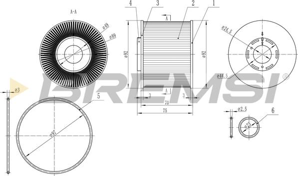 Bremsi FE0343 - Filtro carburante www.autoricambi360.it