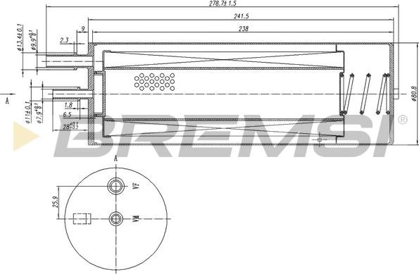Bremsi FE0796 - Filtro carburante www.autoricambi360.it
