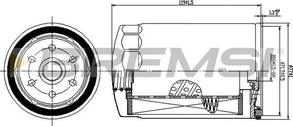 Bremsi FE1509 - Filtro carburante www.autoricambi360.it