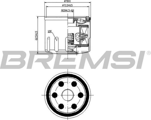 Bremsi FL0277 - Filtro olio www.autoricambi360.it