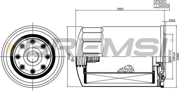 Bremsi FL1452 - Filtro olio www.autoricambi360.it