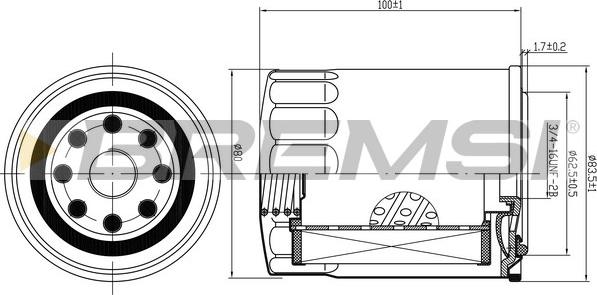 Bremsi FL1466 - Filtro olio www.autoricambi360.it