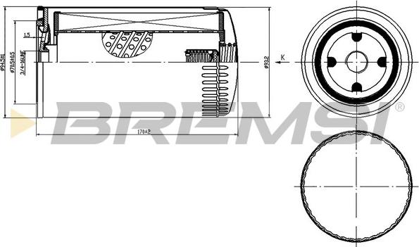 Bremsi FL1429 - Filtro olio www.autoricambi360.it