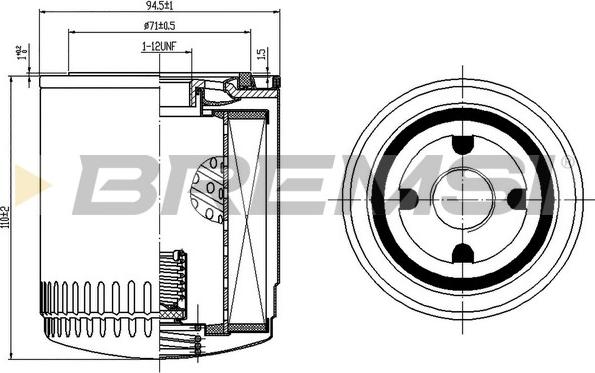 Bremsi FL1775 - Filtro olio www.autoricambi360.it