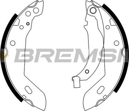 Bremsi GF0411 - Kit ganasce freno www.autoricambi360.it