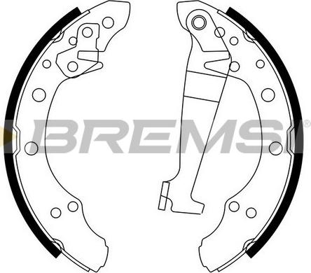 Bremsi GF0543 - Kit ganasce freno www.autoricambi360.it