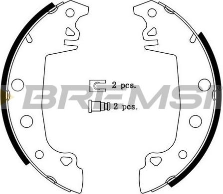 Bremsi GF0149 - Kit ganasce freno www.autoricambi360.it