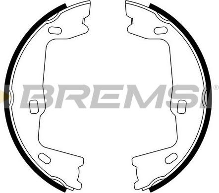 Bremsi GF0349 - Kit ganasce, Freno stazionamento www.autoricambi360.it