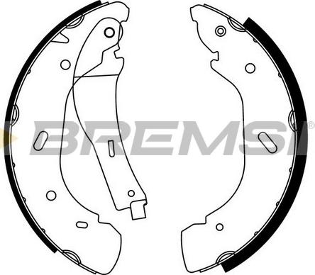 Bremsi GF0239 - Kit ganasce freno www.autoricambi360.it