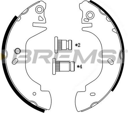 Bremsi GF0230 - Kit ganasce freno www.autoricambi360.it