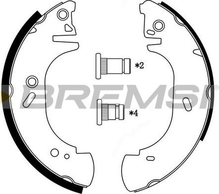 Bremsi GF0231 - Kit ganasce freno www.autoricambi360.it