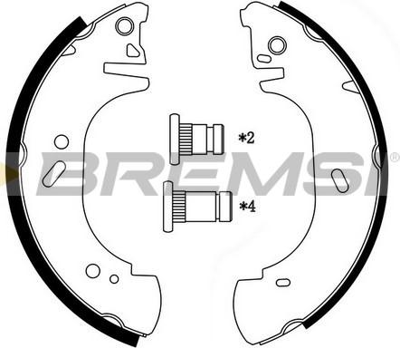 Bremsi GF0233 - Kit ganasce freno www.autoricambi360.it