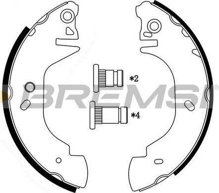 Bremsi GF0232 - Kit ganasce freno www.autoricambi360.it