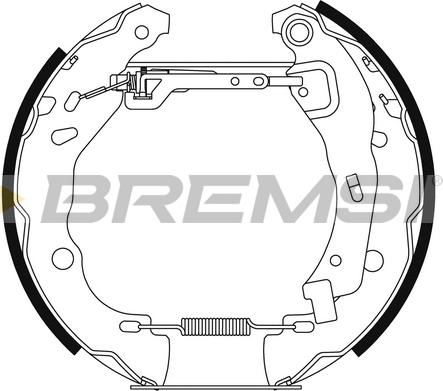 Bremsi GK0486 - Kit ganasce freno www.autoricambi360.it