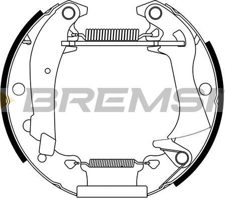 Bremsi GK0017 - Kit ganasce freno www.autoricambi360.it
