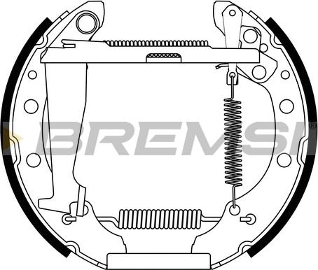 Bremsi GK0229 - Kit ganasce freno www.autoricambi360.it