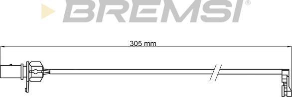Bremsi WI0914 - Contatto segnalazione, Usura past. freno / mat. d'attrito www.autoricambi360.it