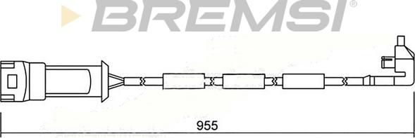 Bremsi WI0510 - Contatto segnalazione, Usura past. freno / mat. d'attrito www.autoricambi360.it